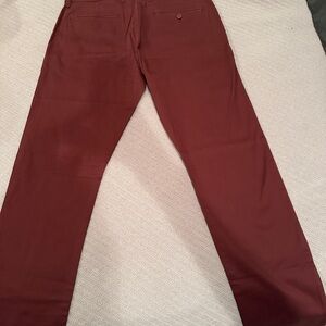 Men's J.Crew 484 Burgundy Chino Pants